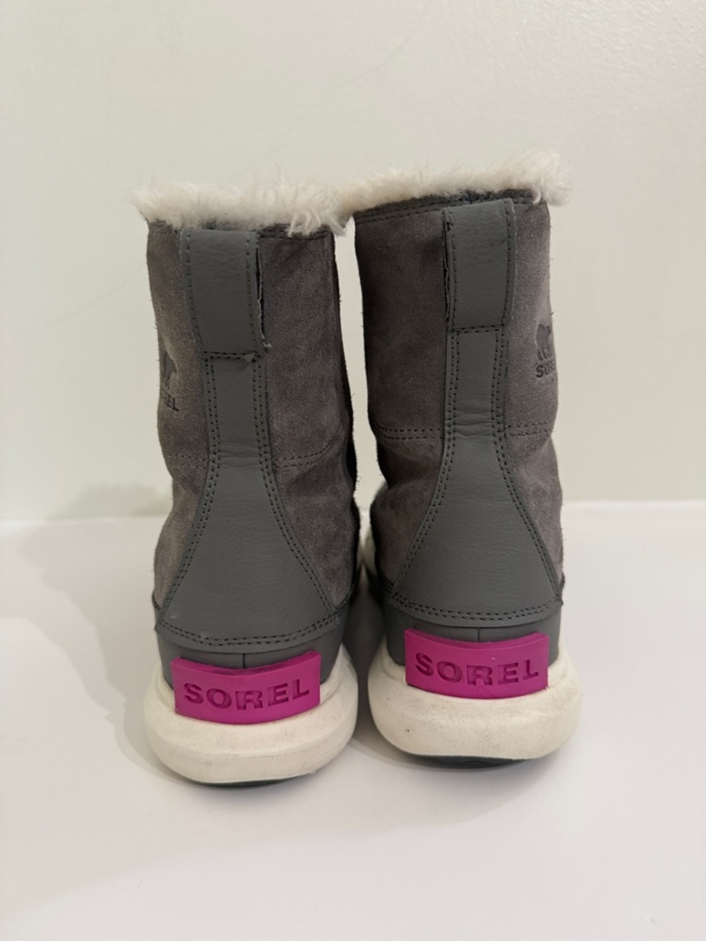 SOREL Explorer Waterproof Boots Womens Size 7 Faux Fur Gray - Picture 10 of 13